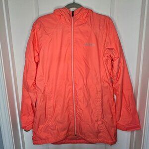 Columbia Switchback Long Lined Rain Jacket - L Coral